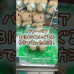 【クレーンゲーム】10/9 ラウンドワンでバターベアの超BIGぬいぐるみを5手で簡単に取る取り方のコツをお見せします！ #shorts