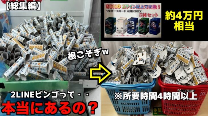 《当たりあるの？》爆盛りビンゴキャッチャーに最高峰2LINEビンゴは本当にあるのか？【クレーンゲーム／UFOキャッチャー】まとめ動画