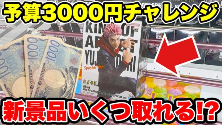 最新プライズ登場初日！予算3000円で新景品は何個取れる！？🔥【クレーンゲーム】