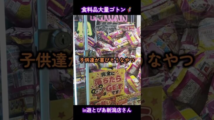 食料品大量ゴトン🦸in遊とぴあ新潟店さん📍#遊とぴあ新潟店 #おたちゅう #iクレーン