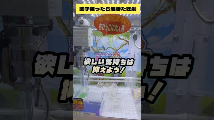 調子乗ってプレイしたら起こる悲劇‼️　#クレーンゲーム　#ufoキャッチャー